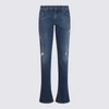 Dolce & Gabbana Dark Blue Cotton Blend Jeans In Variante Abbinata