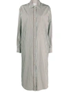 Forte Forte Forte_forte Chic Striped Taffeta Chemisier Dress In Brown