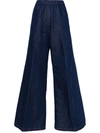 FORTE FORTE FORTE_FORTE COTTON LINEN DENIM ELASTICATED PANTS