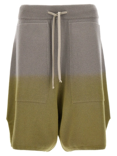 Rick Owens Beige Moncler Edition Shorts In Green