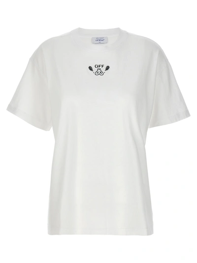 Off-white Bandana Arrow Brand-embroidered Cotton-jersey T-shirt In White