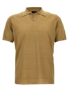 ROBERTO COLLINA KNITTED  SHIRT POLO BEIGE