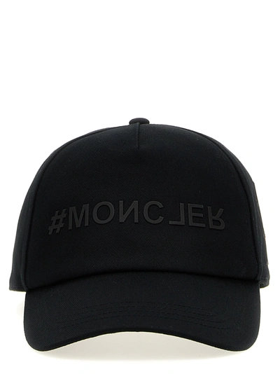 Moncler Logo Printed Cap Hats Black