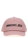 MONCLER LOGO PRINTED CAP HATS PINK
