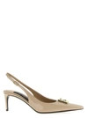 Dolce & Gabbana Lollo 60 Slingback Pumps In Polished Leather