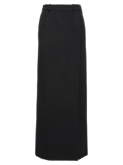 Balenciaga Long Wool Skirt Skirts Black