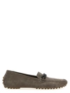 Brunello Cucinelli Buckle Loafers With Studded Sole And Suede Upper