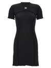 Palm Angels Monogram Ribbed Dress With Frayed Edges