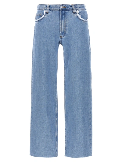 Apc Relaxed Raw Edge Jeans Light Blue
