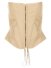 STELLA MCCARTNEY SHAPED CORSET TOP TOPS BEIGE