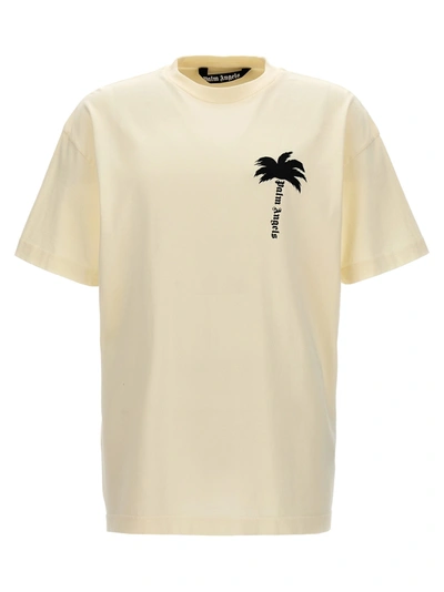 Palm Angels Pam Tree-print Cotton T-shirt In Ivory