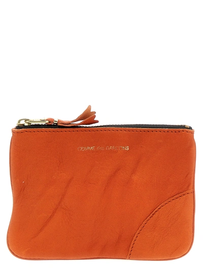 COMME DES GARÇONS WASHED WALLETS, CARD HOLDERS ORANGE