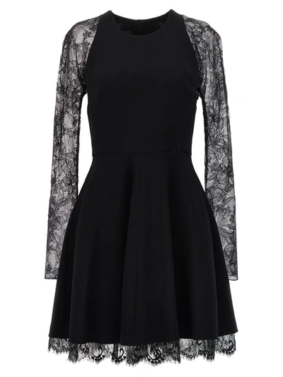 Giambattista Valli Lace Insert Dress In Black