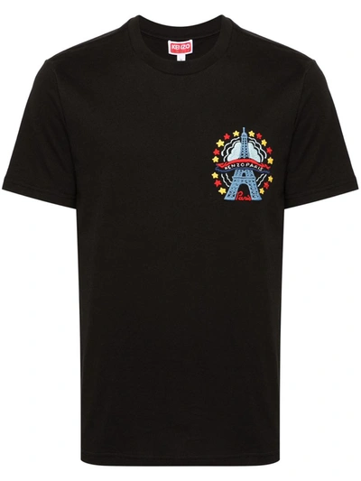 Kenzo T-shirt With Embroidery In Black
