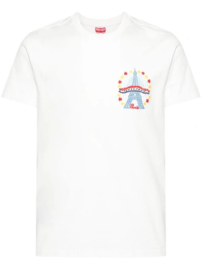 Kenzo T-shirt With Embroidery In White