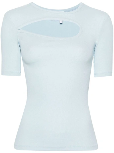 Remain Birger Christensen Jersey Short Sleeve T Shirt In Blue