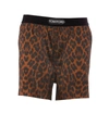 Tom Ford Velvet-trimmed Leopard-print Silk-blend Satin Shorts In Brown