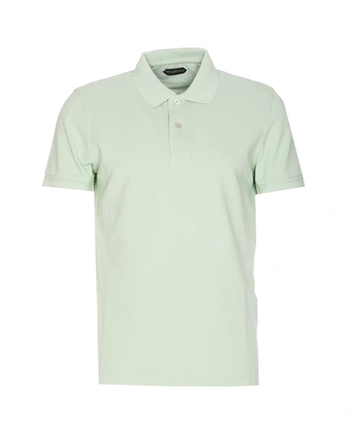 Tom Ford Short-sleeved Polo Shirt In Mint