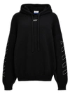 Off-white Off White 'stitch Arr Diags' Hooded Sweater In White/black