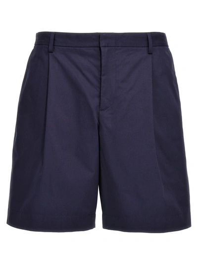 Apc Cotton Bermuda Shorts In Blue