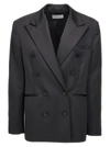 GIUSEPPE DI MORABITO DOUBLE-BREASTED SATIN BLAZER BLAZER AND SUITS