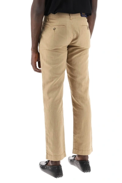 Polo Ralph Lauren Pantaloni In Lino E Cotone In Beige