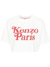 KENZO KENZO CROPPED T-SHIRT WITH PRINT