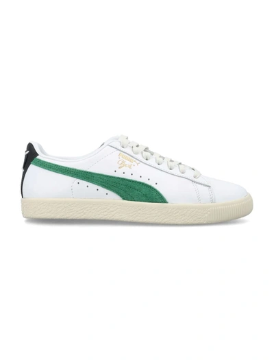 Puma Sp Clyde Base In White Archive Green