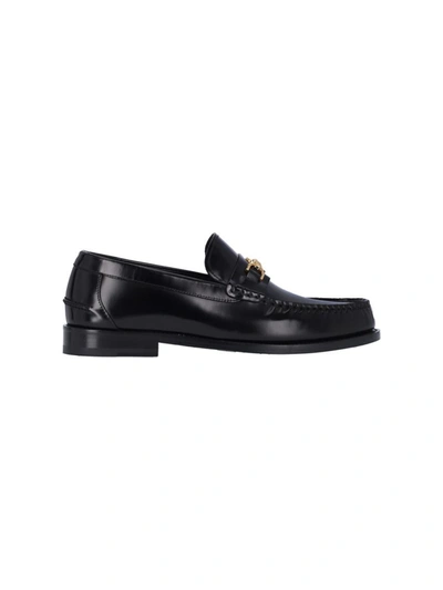 Versace Flat Shoes In Black