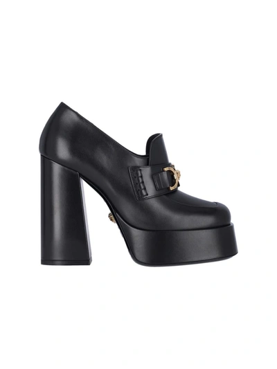 Versace With Heel In Black