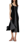 Diane Von Furstenberg Otto Broderie Anglaise-paneled Printed Cotton-mousseline Midi Dress In Tigris/ Black