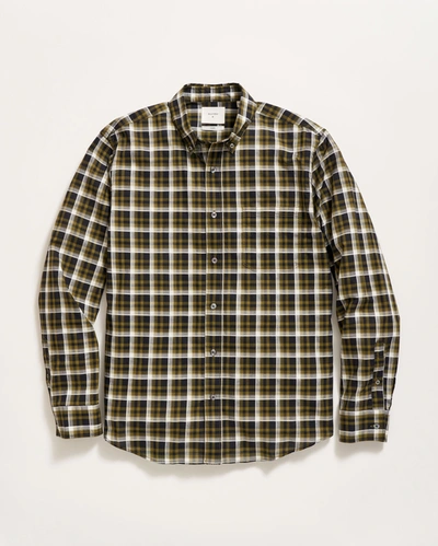 Billy Reid Textural Grid Plaid Tuscumbia Shirt Button Down In Green