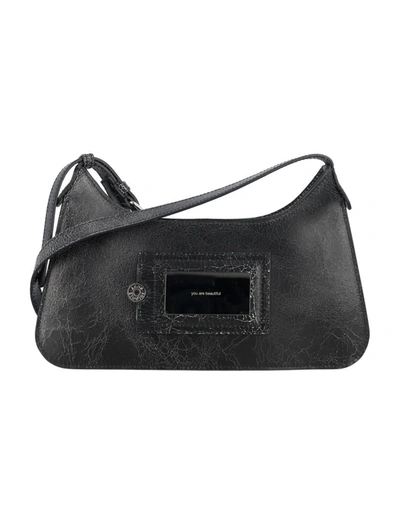 Acne Studio Platt Mini Shoulder Bag In Black