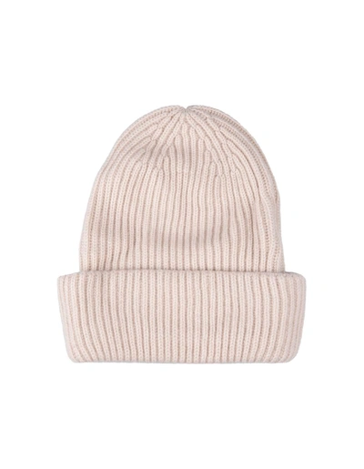 Fedeli Gold Ribbed Cashmere Beanie In Brown