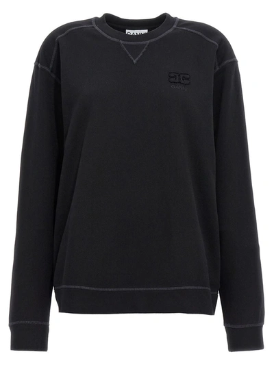 Ganni Isoli Sweatshirt In 099 Black