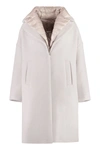 Herno Twofer Wool-blend Down Coat In Beige O Tan