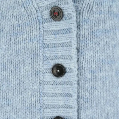 Maison Margiela V-neck Button-up Cardigan In Blue