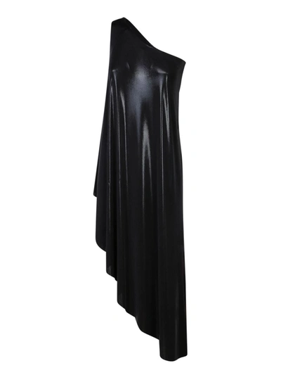 Norma Kamali One-shoulder Diagonal Tunic In Black