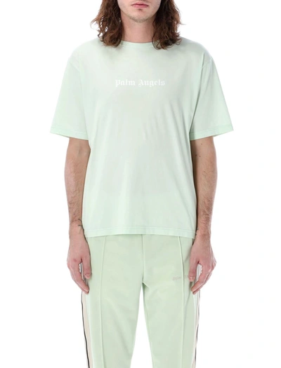 Palm Angels Logo Slim Tee In Mint