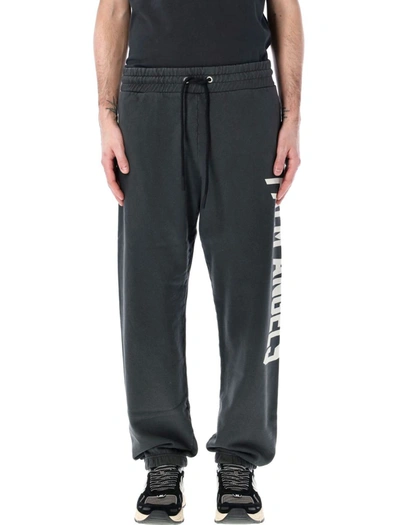 Palm Angels Cotton Logo Sweatpants In Grey