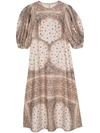Zimmermann Paisley-print Linen Midi Dress In Multicolour