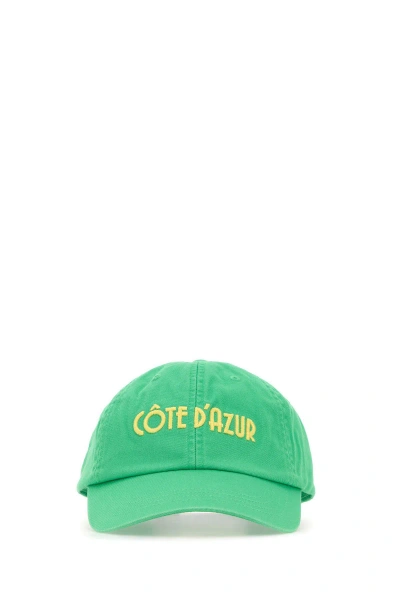 Polo Ralph Lauren Slogan-embroidered Cotton Baseball Cap In Green