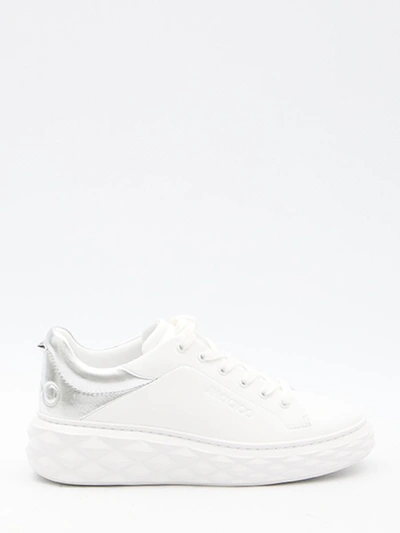 Jimmy Choo Diamond Maxi/f Ii Sneakers In Bianco