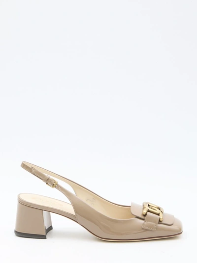 Tod's Kate Slingback Pumps In Ivory