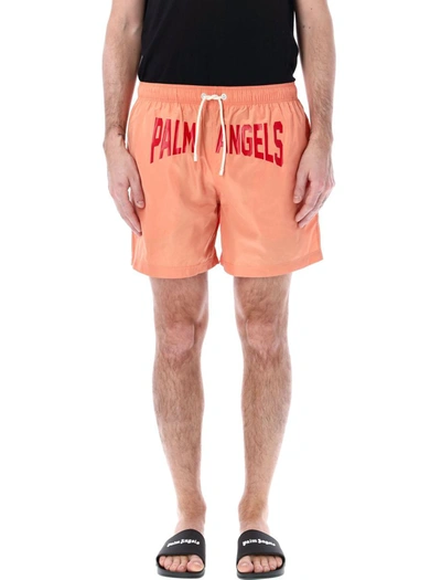 Palm Angels City Swimshort In Pink Red