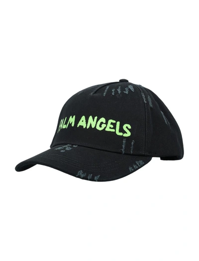 Palm Angels Seasonal Logo Cap In Black