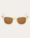 PUCCI WOMEN'S WHITE & BROWN SQUARE SUNGLASSES