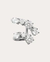 COMPLETEDWORKS WOMEN'S CUBIC ZIRCONIA & STERLING SILVER DOUBLE EAR CUFF