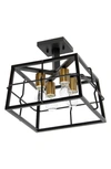 Lalia Home Cage Flush Mount Ceiling Light Fixture In Black