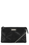 Tahari Lola Quilted Crossbody Bag In Black